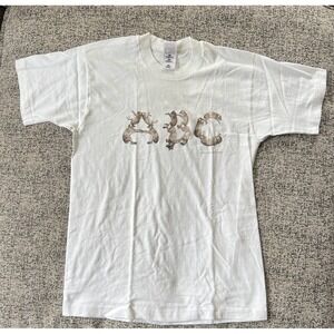 Vintage William Wegman Art T-Shirt Large White Single Stitch‎ 1995 Dogs 90s